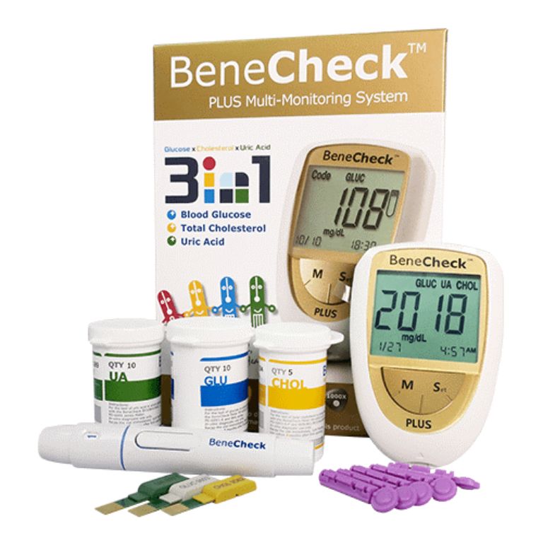 máy đo đường huyết 3 trong 1 Benecheck Plus