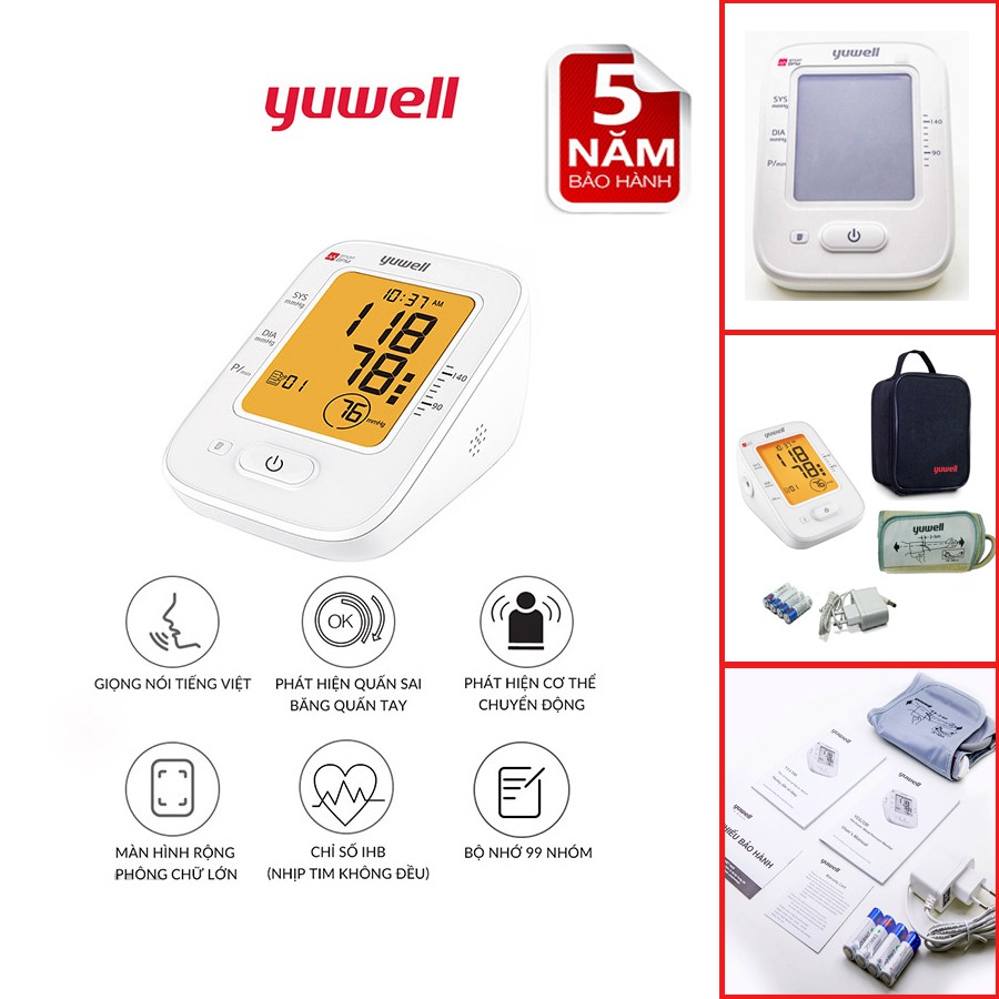 Bộ máy đo huyết áp điện tử Yuwell 620B