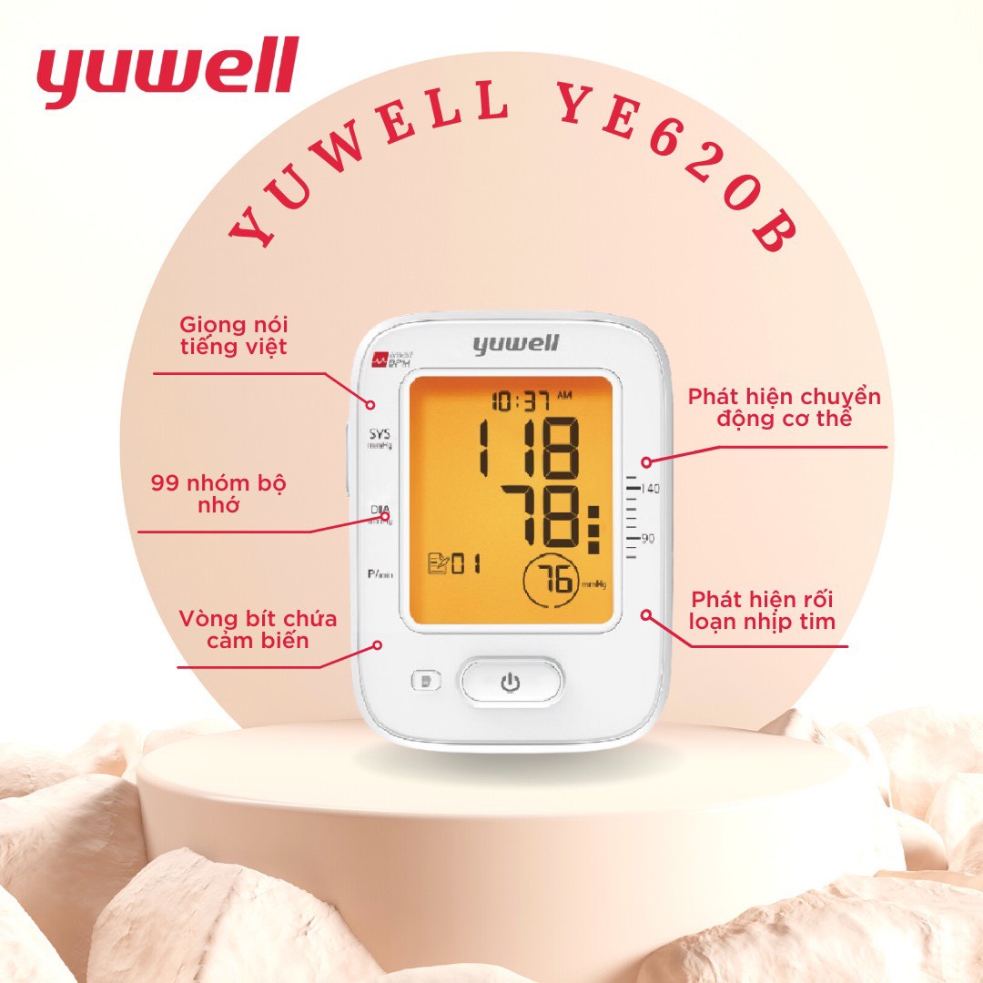 Máy đo huyết áp Yuwell có giọng nói 620B